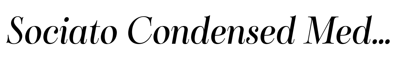 Sociato Condensed Medium Italic